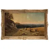 Charles Henry Passey, ESPIGADORES EN EL CAMPO, Óleo sobre tela