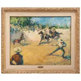 Juan Bandera Pérez, LAZANDO CABALLOS, Óleo sobre tela