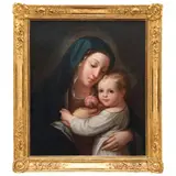 Joaquín Ramírez, VIRGEN CON EL NIÑO, Óleo sobre tela