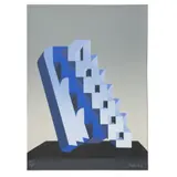 Escalera cósmica azul, rosa y morada by Enrique Carbajal Sebastian, Serigrafías 86 / 150, 138 / 150 y 95 / 150, offered Nov 2023