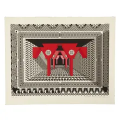 Pedro Friedeberg, Entrada laterala un burdel platónico, 2015, Serigrafía P / A 1 / 6