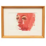 Agnes Cecile, Grapefruit portrait, 2020, Acrílico sobre papel