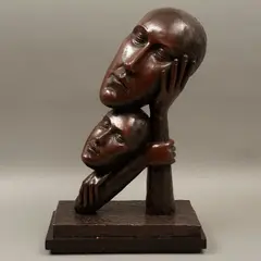 Sergio Bustamante, EL ÁRBOL, Bronce, patinado en color marrón; base de madera
