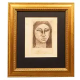 Raúl Anguiano, Retrato de indigena en sepia