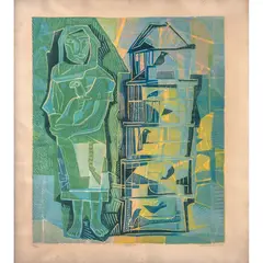 La pajarera by Alfredo Zalce, Xilografía 36 / 60, offered Nov 2023