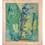Alfredo Zalce, La pajarera, Xilografía 36 / 60