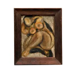 Desnudo femenino by Antonio González Caballero, Óleo sobre tella, sold Nov 2023