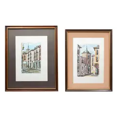 Martín Hidalgo, a) Calle del Sacramento, Acuarelas sobre papel