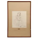 Luis Ortiz Macedo, Retrato de Betty, 1986, Tinta sobre papel