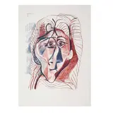 Pablo Picasso, Visage de femme de face, Litografía 93 / 500