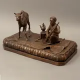 Guerrero Árabe, SIGLO XX, Bronce, patinado en color marrón