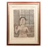 La coqueta, 1989, de la serie Tamayo 90 aniversario by Rufino Tamayo, Litografía PP VII / XV, sold Oct 2023