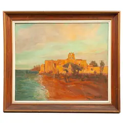 Ángel Soto, Paisaje con mar, Óleo sobre tela
