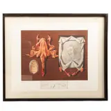 Estadísticas de Sputniks glaseados con gusanos: ranas carcoles, de la carpeta Las Cenas de Gala by Salvador Dalí, 1971, Litografía 170 / 395, sold Sep 2023
