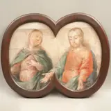 Anónimo, Virgen con Jesús resucitado, Óleo sobre tela