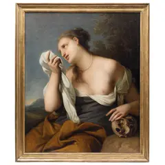 Gregorio Lazzarini, MAGDALENA PENITENTE, Óleo sobre tela