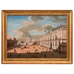 Pedro Gualdi, PLAZA DE SANTO DOMINGO, CA., 1841, Óleo sobre tela