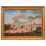 Pedro Gualdi, PLAZA DE SANTO DOMINGO, CA., 1841, Óleo sobre tela