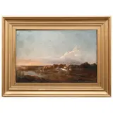 Paisaje Con Vacas, SIGLO XIX, Óleo sobre tela