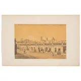 Louis-henri Eugène Copmartin, VISTA DE TOLUCA, Lápiz de grafito sobre papel