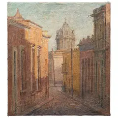 VISTA URBANA DE GUADALAJARA by Pedro Galarza Duran, Óleo sobre tela, offered Sep 2023