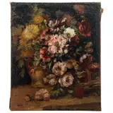 Bouquet de Flores, SIGLO XIX, Óleo sobre tela