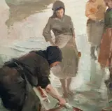 Escena en el mercado by Autor No Identificado, Óleo sobre tela, offered Sep 2023