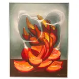 Mario Orozco Rivera, Carne en fruto, Acrílico sobre madera