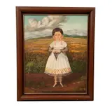 Anónimo, Sin título (niña), Óleo sobre tela
