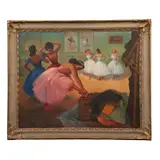 Ramón Espino Barros, Bailarinas, Óleo sobre tela