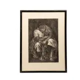 Fernando Castro Pacheco, Sin título (madre con hijo), 1956, Xilografía P / A