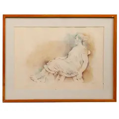Mujer sentada by Fernando Castro Pacheco, Litografía P.T, offered Sep 2023
