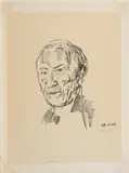 Konrad Adenauer by Oskar Kokoschka, 1966, Lithografie auf RIVES (Wasserzeichen), sold Mar 2018
