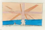Auktion 401, Los 21 by Lyonel Feininger, 1934, Kohle, Tusche, Aquarell auf INGRES (Wasserzeichen), sold Nov 2017