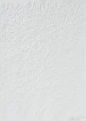 Günther Uecker, Feld, 2011, Prägedruck auf handgeschöpftem Bütten