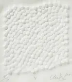 Ohne Titel (Korrelationen) by Günther Uecker, 2000, Prägedruck auf handgeschöpftem Bütten, sold Oct 2017