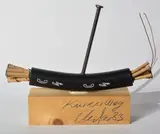 "Kurzer Weg" by Günther Uecker, 1984, Papierumwickelte Kupferkabel in Hartgummischlauch mit Nagel 22 x 28 x 5,5cm, sold Feb 2018