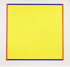 Aus: "Rot, Gelb, Weiß, Blau" by Imi Knoebel, 1995, Farbserigrafie auf Fabriano, sold Oct 2018