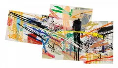 Dragged mass geometric (Schwarz) by Michael Heizer, 1989, screenprint, sold Feb 2018