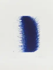 Arnulf Rainer, Zahnzacken, 1991, Farbige Kaltnadelradierung auf Velin