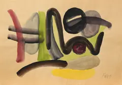 Fritz Winter, Ohne Titel, Tuschezeichnung auf Papier
