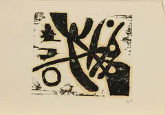 Ohne Titel by Fritz Winter, 1950, Holzschnitt auf Papier, sold Jun 2018