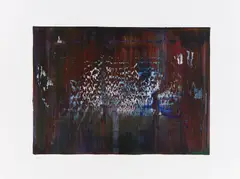 Abstraktes Bild by Gerhard Richter, 1990, Farboffset auf leichtem Karton, sold Dec 2017