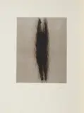 Arnulf Rainer, Streckung, Kaltnadelradierung über Zinkklischee auf Hahnemühle (Wasserzeichen)
