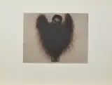Arnulf Rainer, Der zornige Engel, Kaltnadelradierung über Zinkklischee auf Hahnemühle (Wasserzeichen)