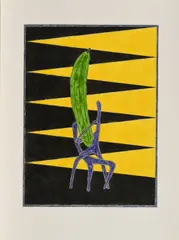 Werner Büttner, Ohne Titel, 1995, Mischtechnik auf Aquarellbütten