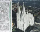 Christo, Auktion 401, Los 149, 1992, Farblithographie mit Collage (Mischtechnik) auf Guarro Bütten