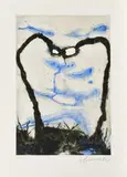 Emil Schumacher, Farbe (Aus: "Ein Buch mit sieben Siegeln"), Aquatintaradierung auf Bütten, mittig gefalzt