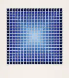 Victor Vasarely, Auktion 414, Los 994, Farbserigrafie auf Arches FRANCE (Wasserzeichen)
