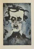Horst Janssen, Never more - E.A. Poe, 1988, Farbaquatinta auf Japan